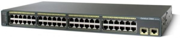 SWITCH CISCO WS-C2960-48TT-L 48-Ports 10/100 Two 10/100/1000TX uplinks w/ Rkmnts