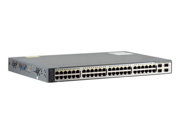 SWITCH CISCO WS-C3750V2-48PS-S 48-Ports Gigabit (4) 1G SFP POE w/ Rkmnts