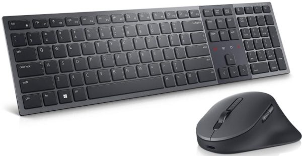 Dell KM900 Premier Collaboration Keyboard and Mouse Wireless/Bluetooth Grey Nordic