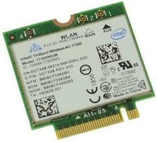 INTEL WIRELESS CARD 17265 WLAN WIFI AC + BLUETOOTH 4.0 TRI BAND