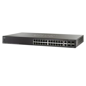 SWITCH CISCO SG500-28MPP-K9 24-Ports Gigabit (2) 1G SFP POE+ w/ Rkmnts