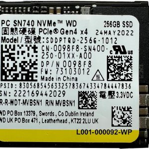 SSD WD 256GB M.2 Nvme PCI Express 4.0 2230 4000MB/s - 2000MB/s SN740