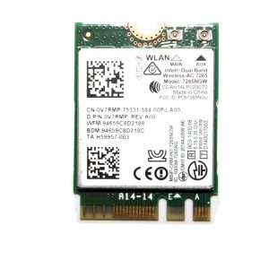 INTEL WIRELESS CARD 7265 WLAN WIFI 802.11 ac/a/b/g/n + BLUETOOTH 4.0 DUAL BAND