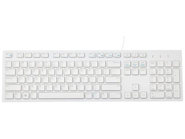 Dell KB216 Multimedia Keyboard Wired USB White French