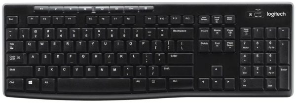 Logitech K270 Keyboard Wireless Black English UK