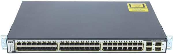 SWITCH CISCO CATALYST 3750X 48-Ports Gigabit POE /w 1x PSU (P/N: C3KX-PWR-1100WAC)