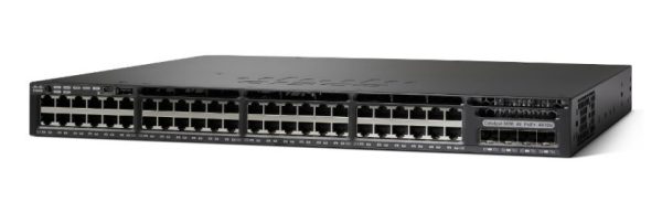 SWITCH CISCO Catalyst 3650 48-Ports Gigabit (4) 1G SFP POE+ /w 1xPSU (PWR-C2-640WAC) w/ Rkmnts